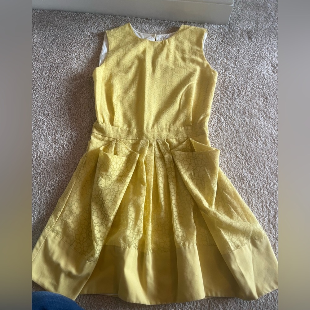 Yellow Sleeveless Fit-and-Flare Dress
